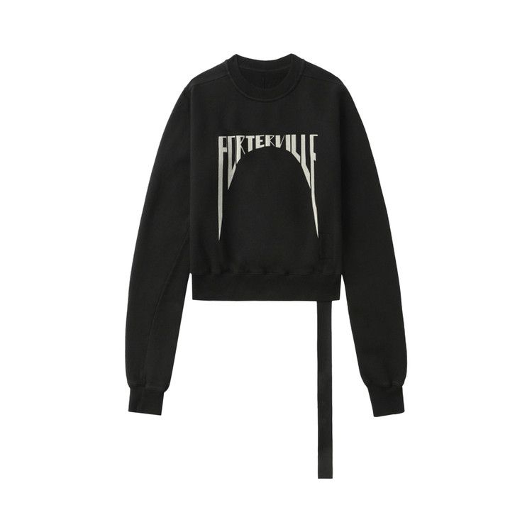 

Топ Rick Owens DRKSHDW Cropped Sweat, Black/Pearl