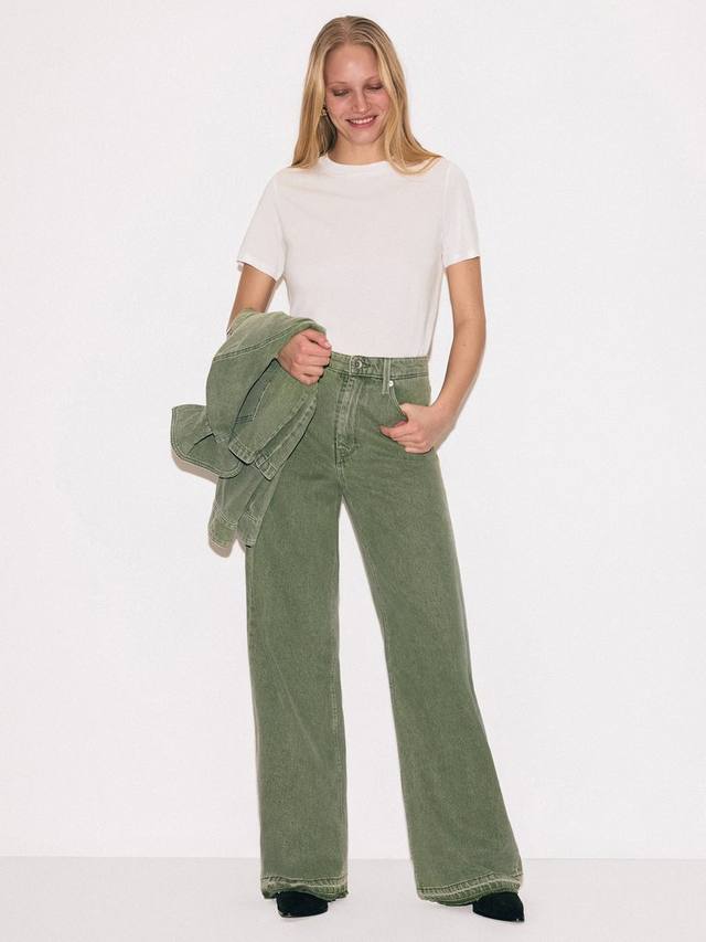 

Джинсы Finn с широкими штанинами Jigsaw, Mid Green