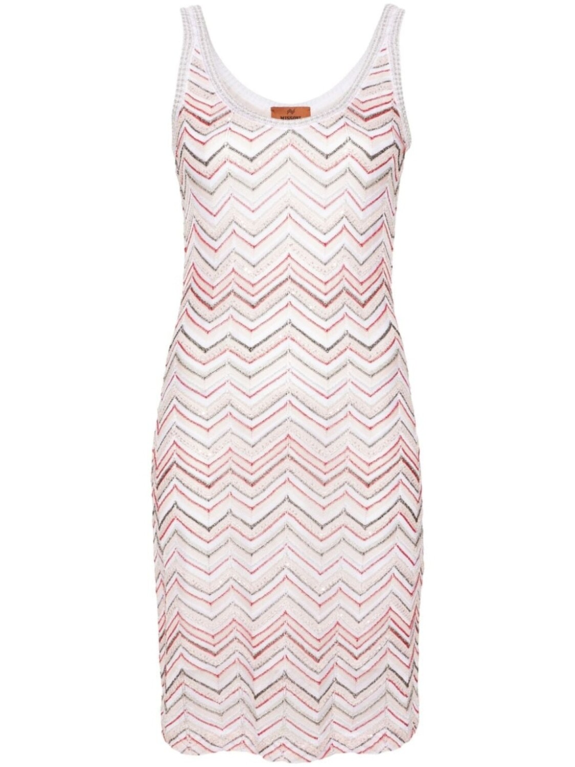 

Missoni платье с пайетками и узором зигзаг, розовый