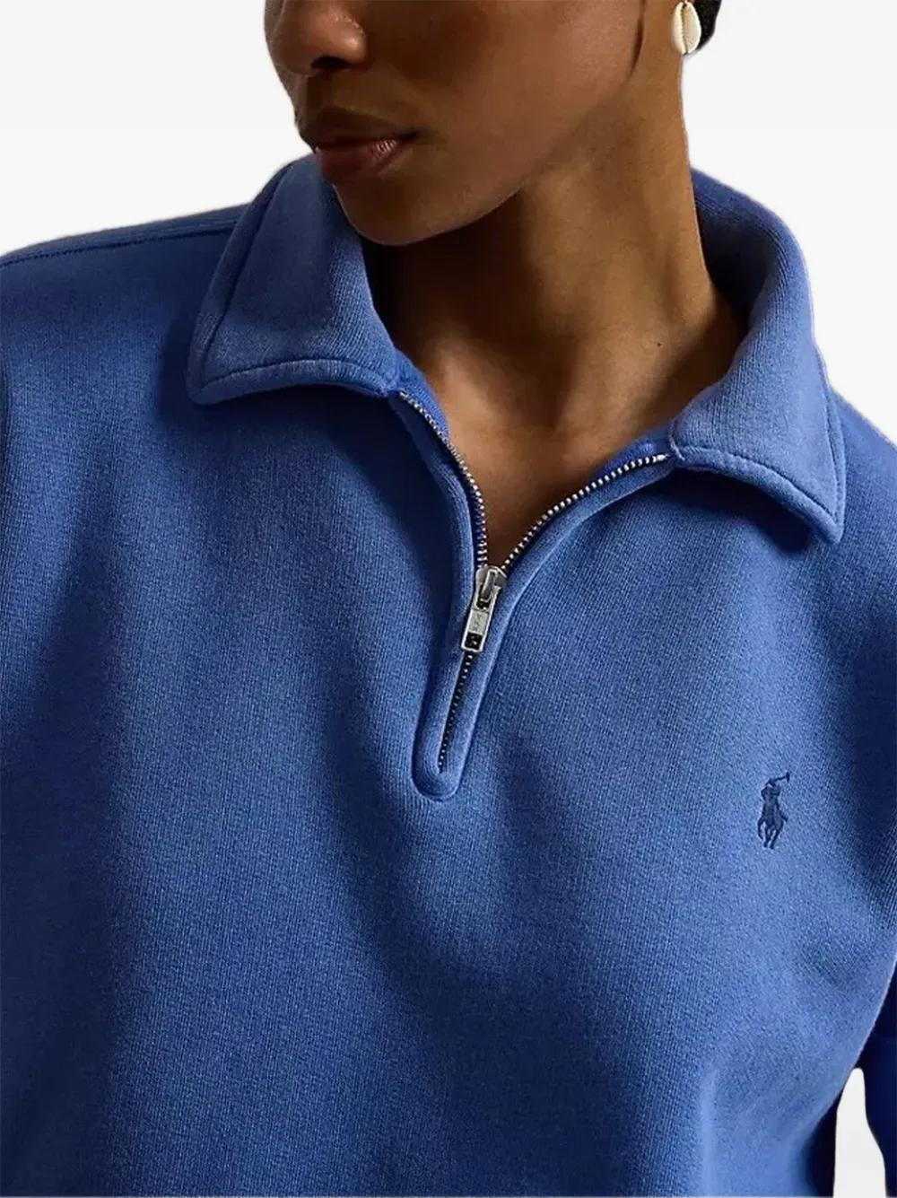Толстовка с застежкой-молнией до середины груди Polo Ralph Lauren, синий — фото 4
