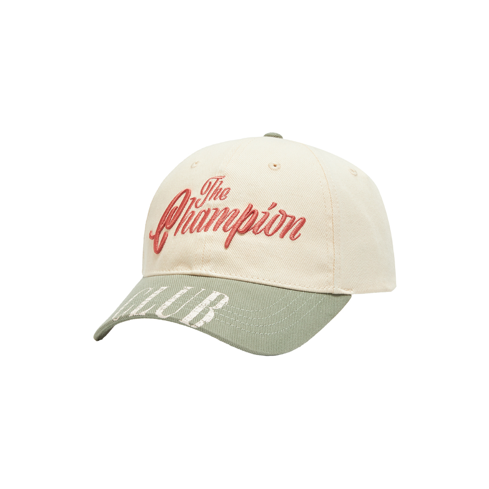 

Хлопковая бейсболка Unisex Champion, milk белый/tender оливковый зеленый-26