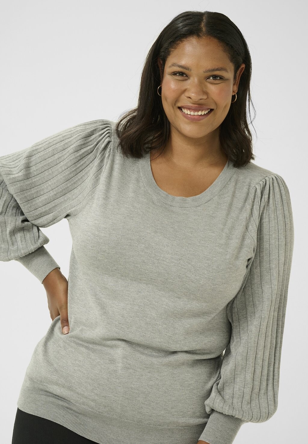 

Джемпер CLONI PULLOVER Kaffe Curve, серый