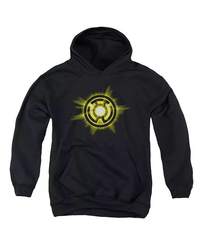 

Толстовка с капюшоном Yellow Glow Pull Over Hoodie / Толстовка с капюшоном для мальчиков Youth Green Lantern, черный