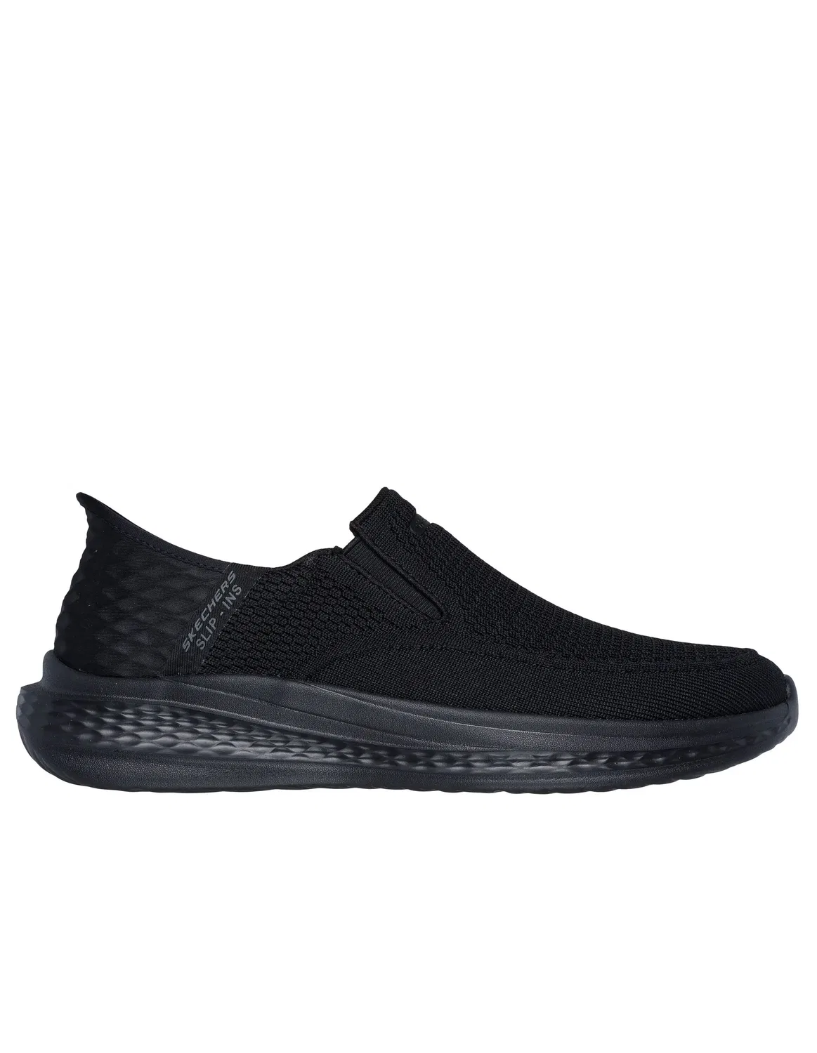 Слипоны из текстиля Skechers, черный