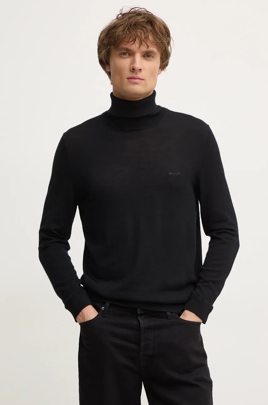 

Шерстяной свитер Gant, черный