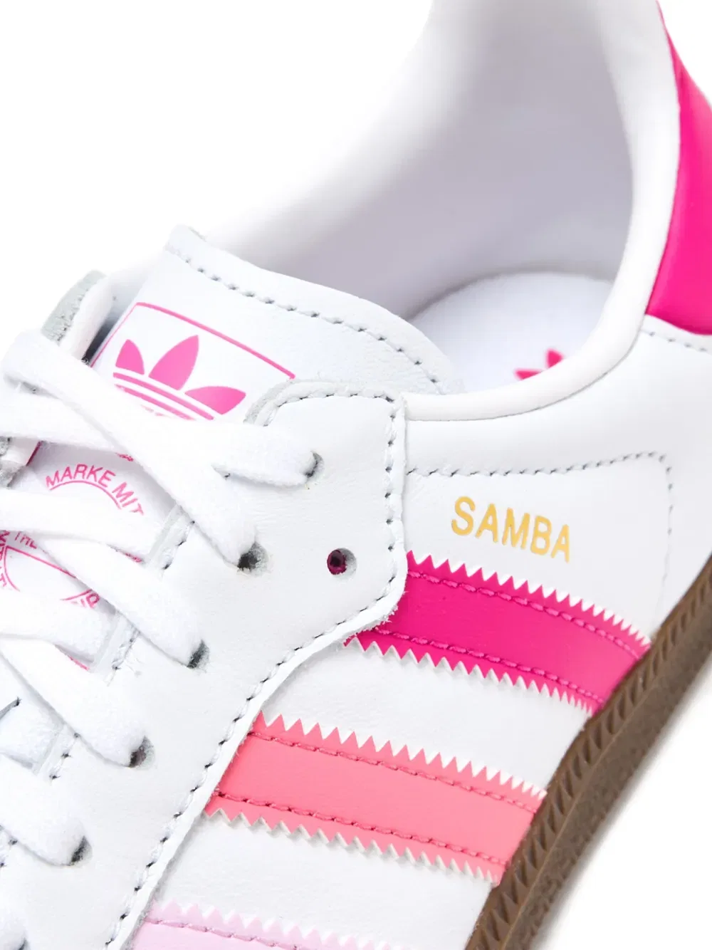 Кожаные кроссовки Samba Adidas Kids, белый — фото 4