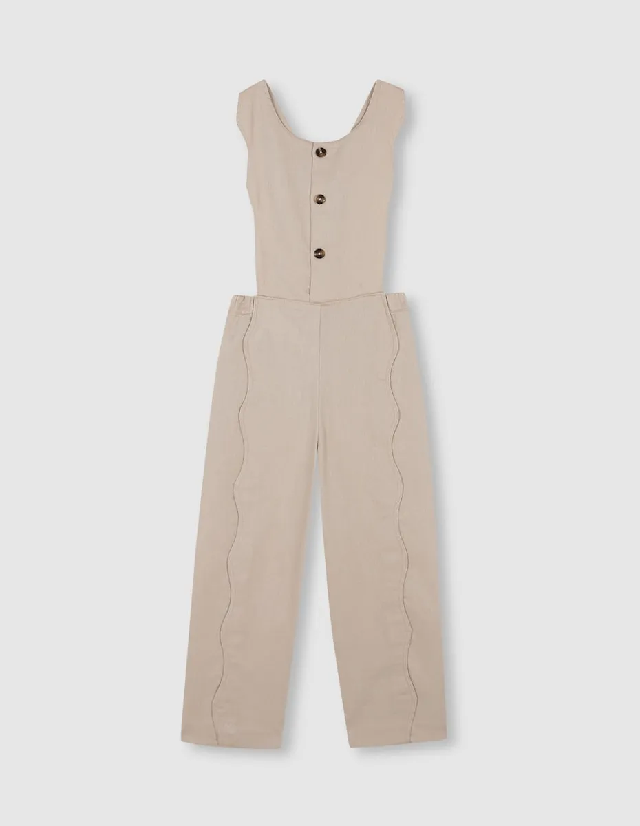 

Детский сарафан с волнистыми швами Gocco, светло-серый