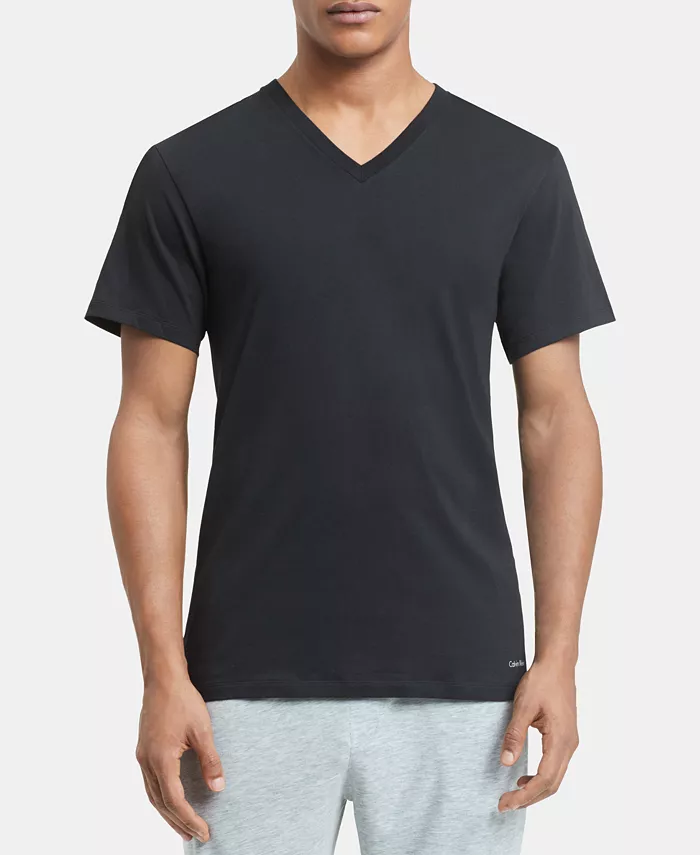 

Мужские майки с V-образным вырезом, 5 штук, хлопок, коллекция Cotton Classics Calvin Klein, черный