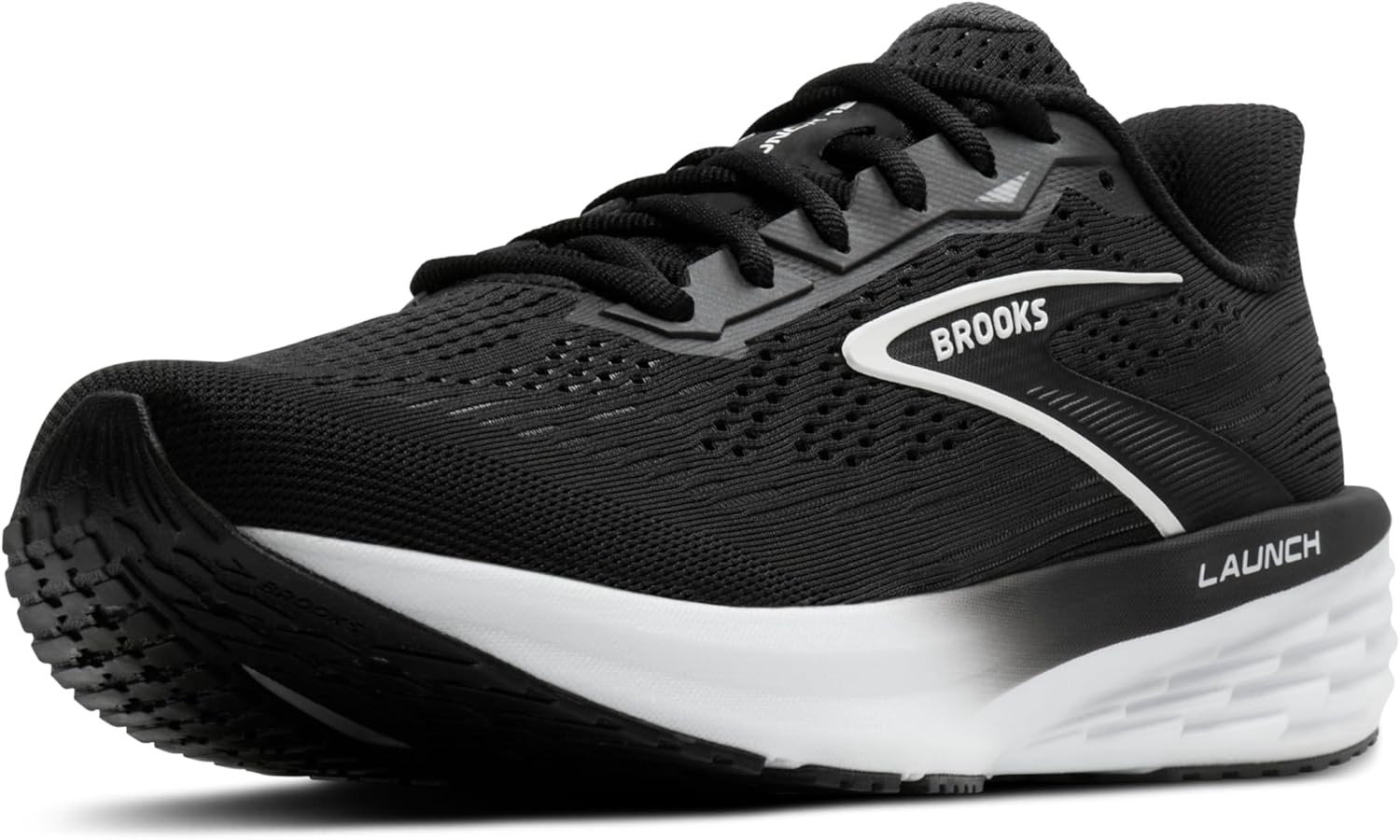 

Мужские нейтральные беговые кроссовки Brooks Launch 12, белый/черный/серый