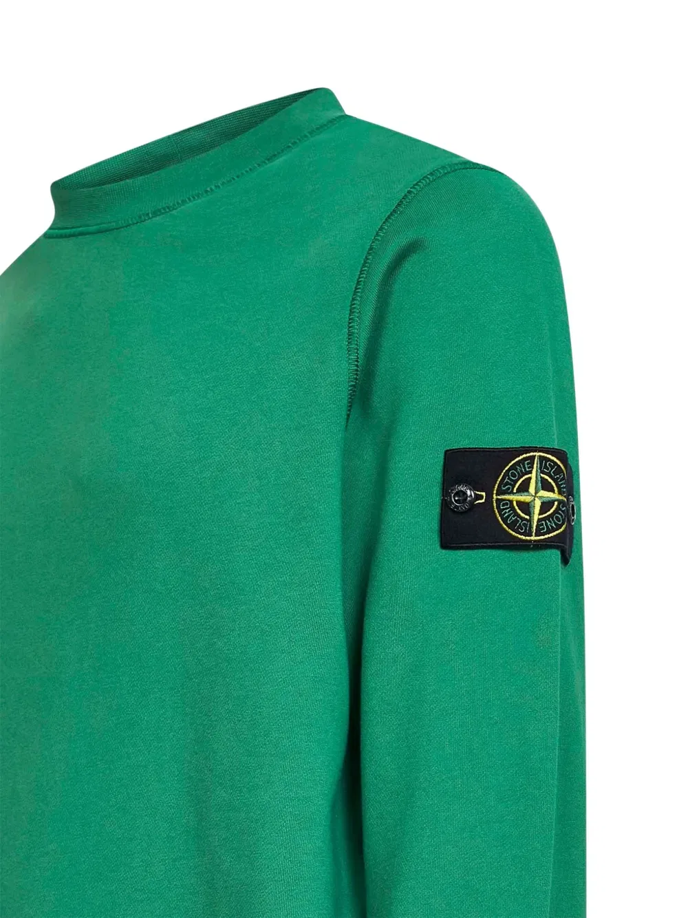 Толстовка с длинными рукавами и декоративным значком Stone Island, зеленый — фото 3