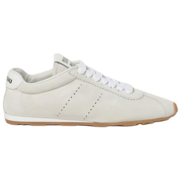 Женские бежевые кеды Low Top Casual MIU MIU