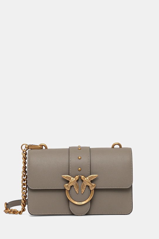 

Кожаная сумка Pinko, серый