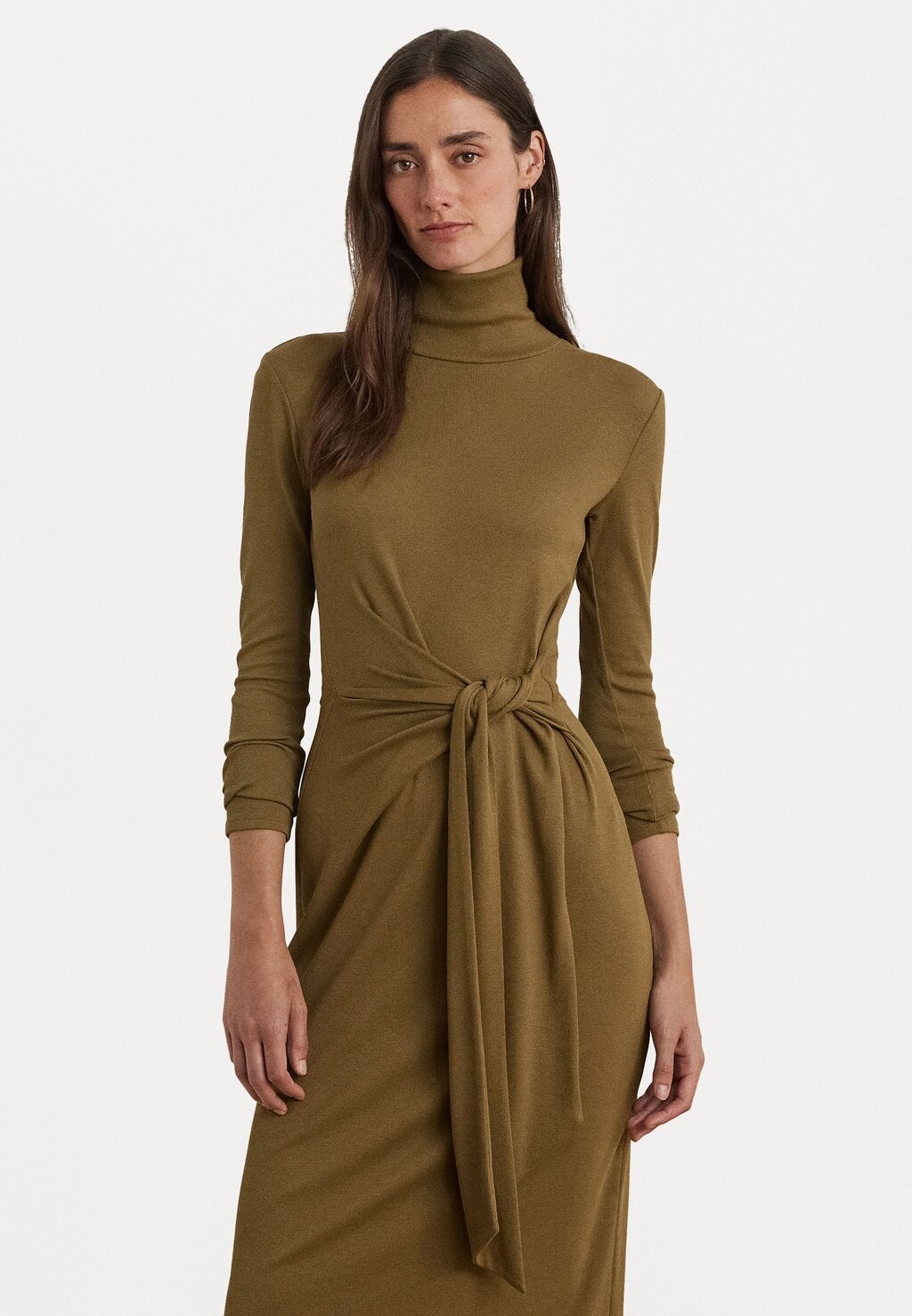 

Платье-джемпер TIE-FRONT TURTLENECK DRESS Lauren Ralph Lauren, цвет Tan
