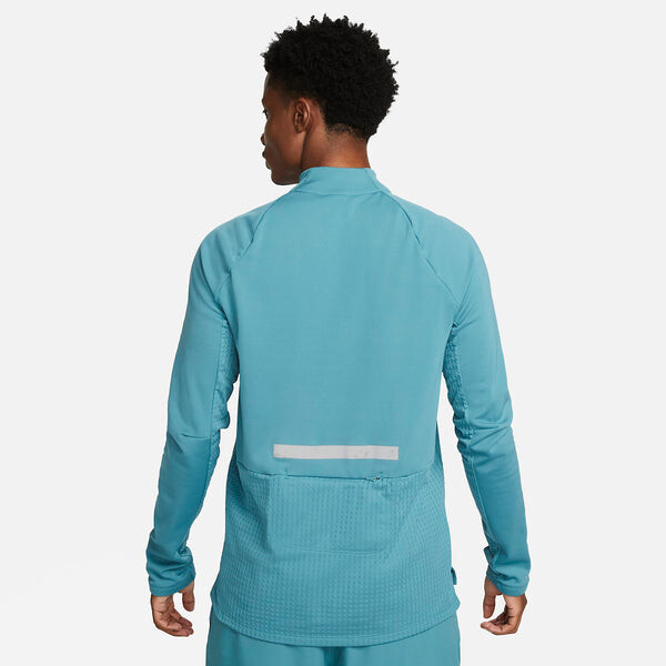Футболка Nike Therma-Fit Run Division 1/2 Zip Running Top 'Mineral Teal', бирюзовый — фото 4