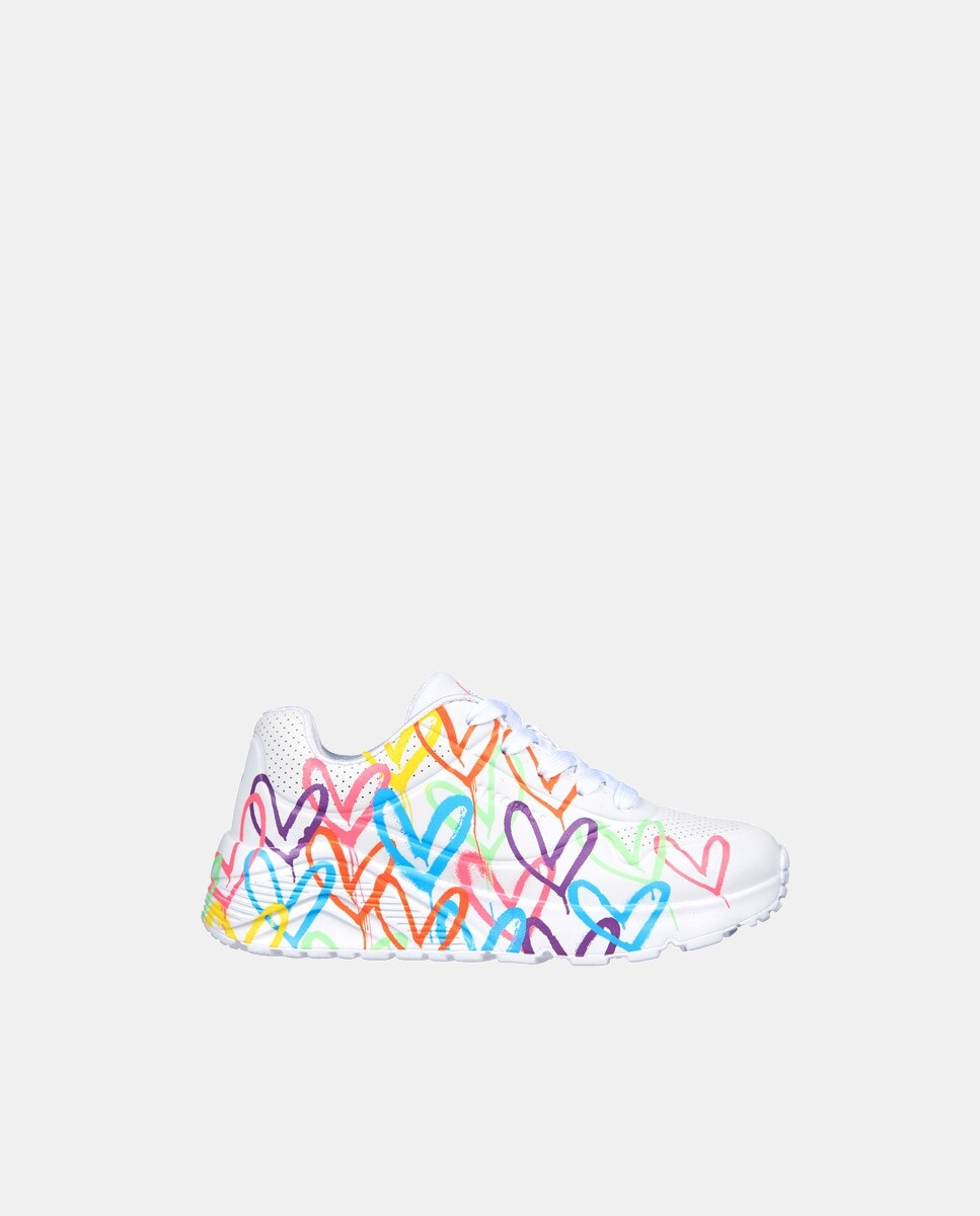 

Кроссовки Skechers x JGoldcrown: Uno Lite – Распространите любовь для девочек Skechers, белый