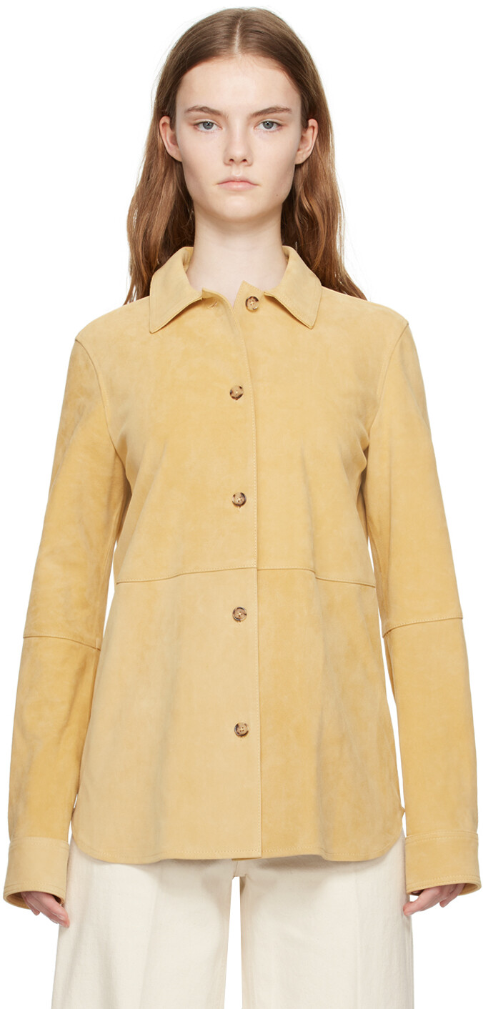 

Бежевая куртка из мягкой замши Toteme