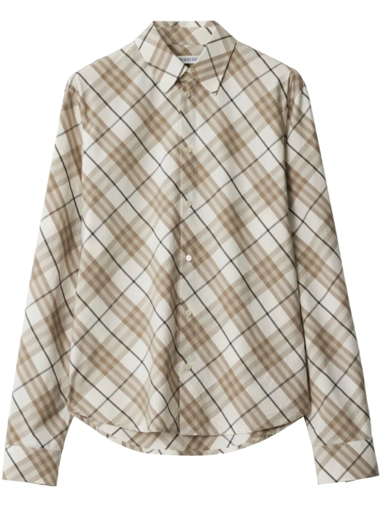

Рубашка из хлопка в клетку Burberry, нейтральный