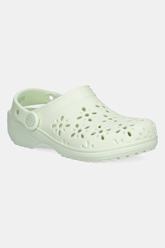 

Классические детские сабо с цветочным принтом и ажурными вырезами Crocs, зеленый