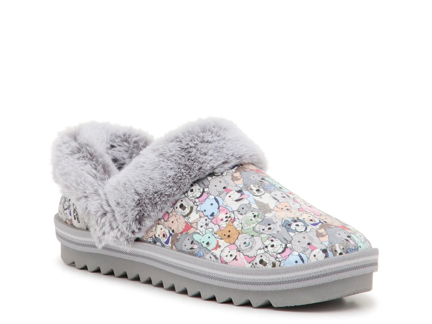 Тапочки Skechers BOBS Slip-Ins Cozy Kiss Paw Slipper - Women's, светло-серый