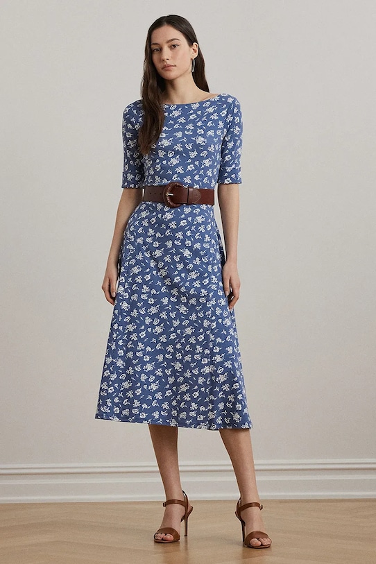 

Хлопковое платье Lauren Ralph Lauren, синий