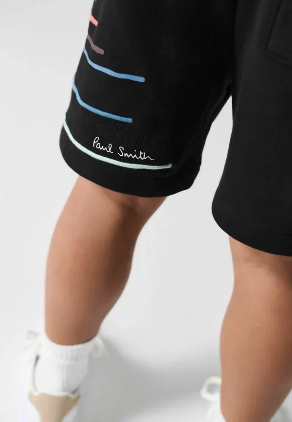 Спортивные штаны Regular fit с вышитыми полосками Paul Smith Junior, черный — фото 3