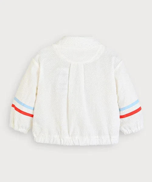 Детская куртка-блузон Sunshine Seersucker Light Zip, moimoln, полиэстер, айвори — фото 3