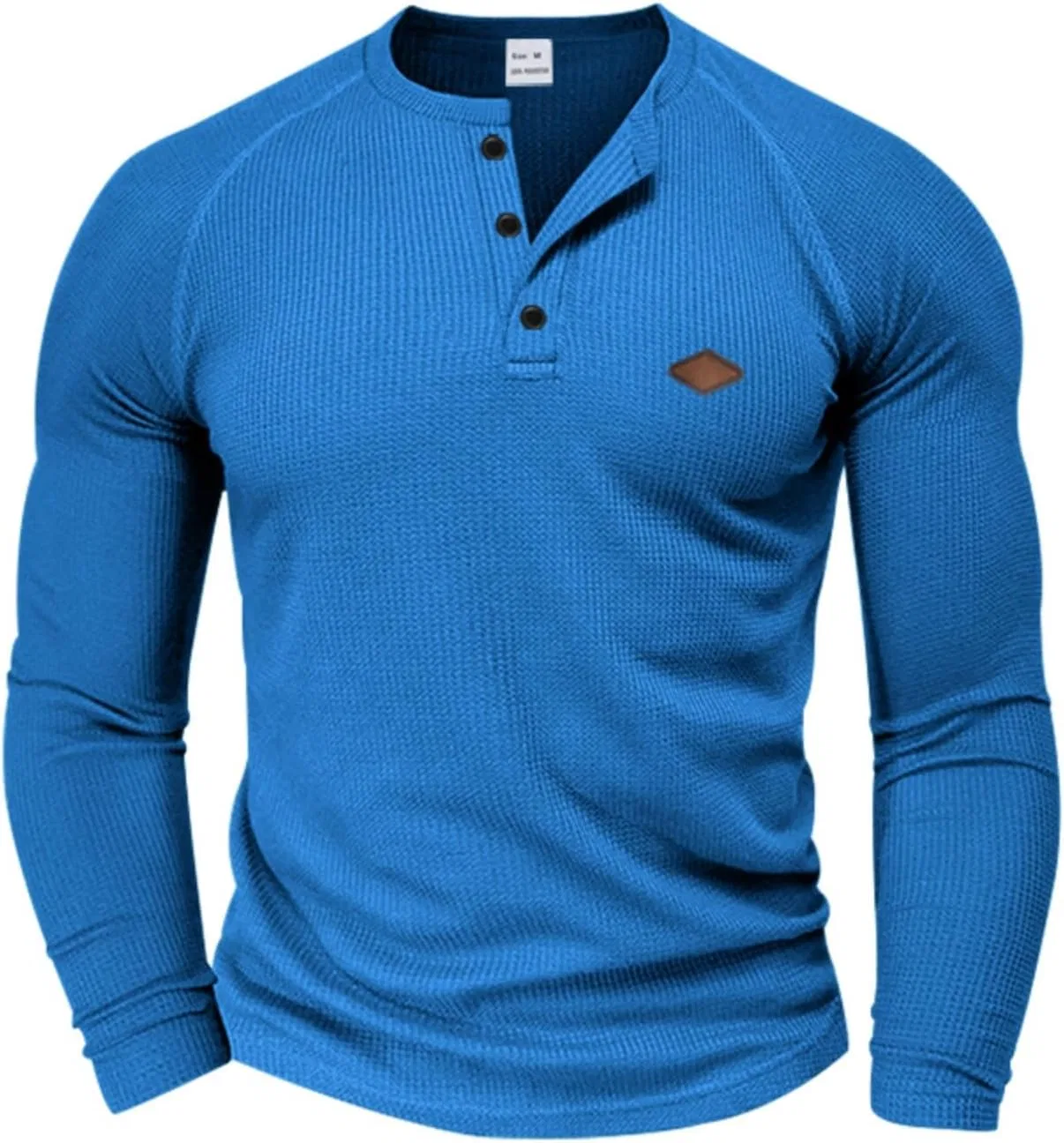 Мужская рубашка-поло с длинным рукавом, Slim Fit, Generic, Blue