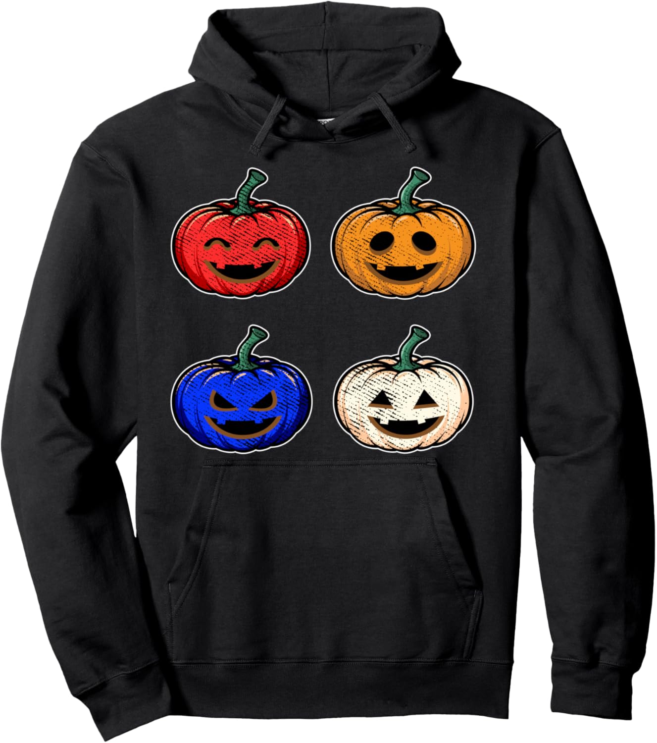 

Забавная хэллоуинская толстовка с изображением тыквы в винтажном стиле тыква-фонарь и тыквенного лица Funny Halloween Gifts, черный