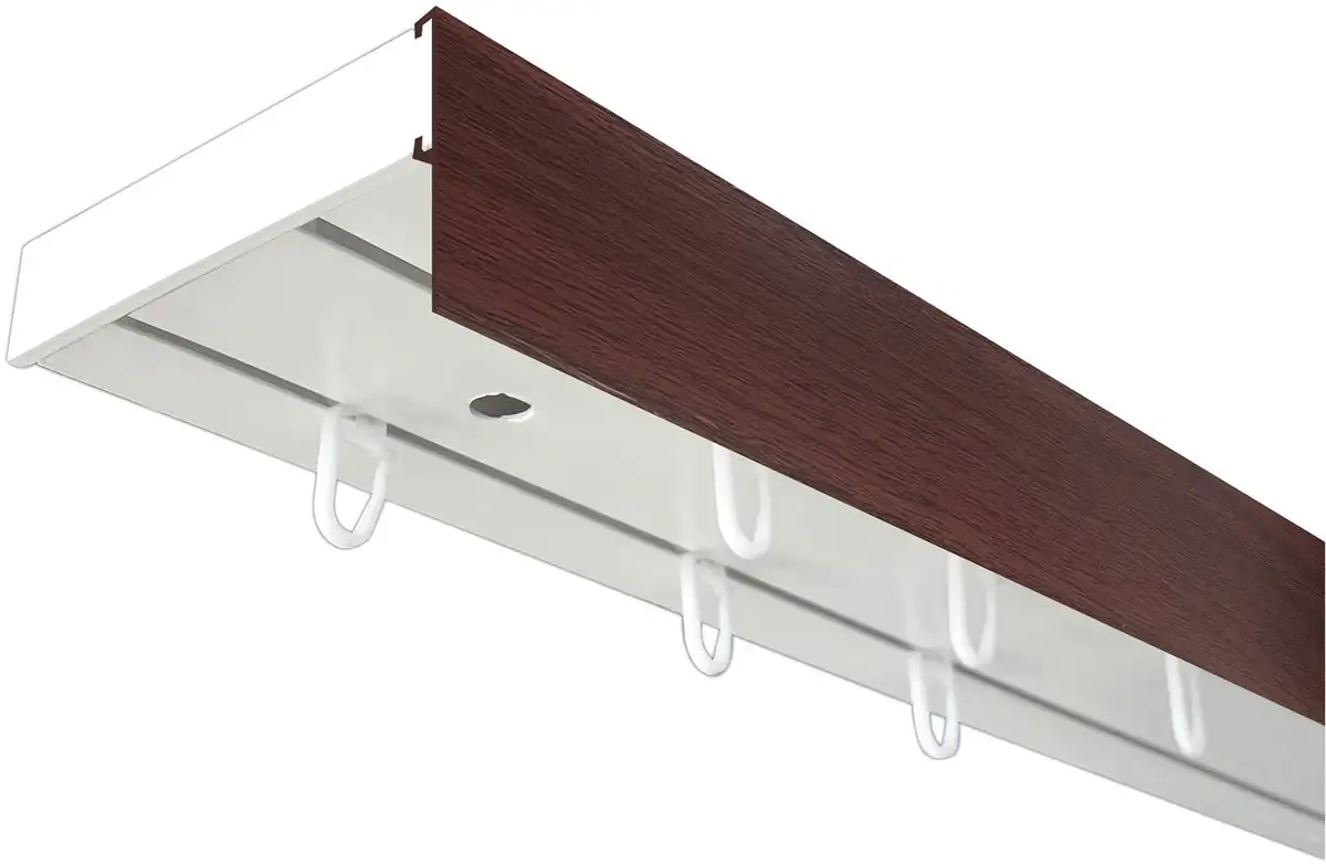 

SN DECO GROUP Карниз для штор "Карниз SH (1) с панелью 5 см", 2 направляющие, фиксированный размер 600 см, белый