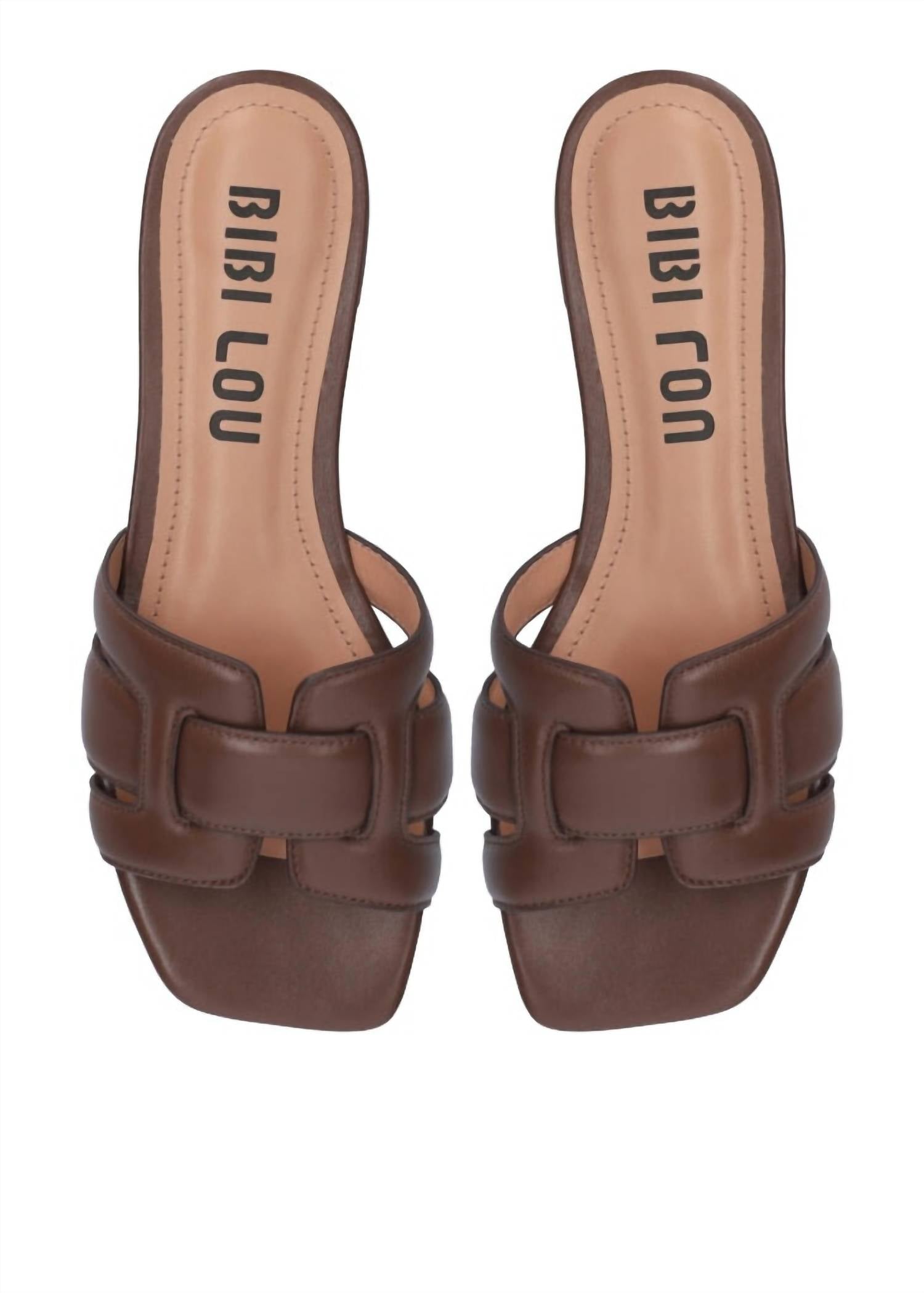 Женские балетки Holly Flat Kid из кожи в цвете маррон Bibi Lou, Marron — фото 4