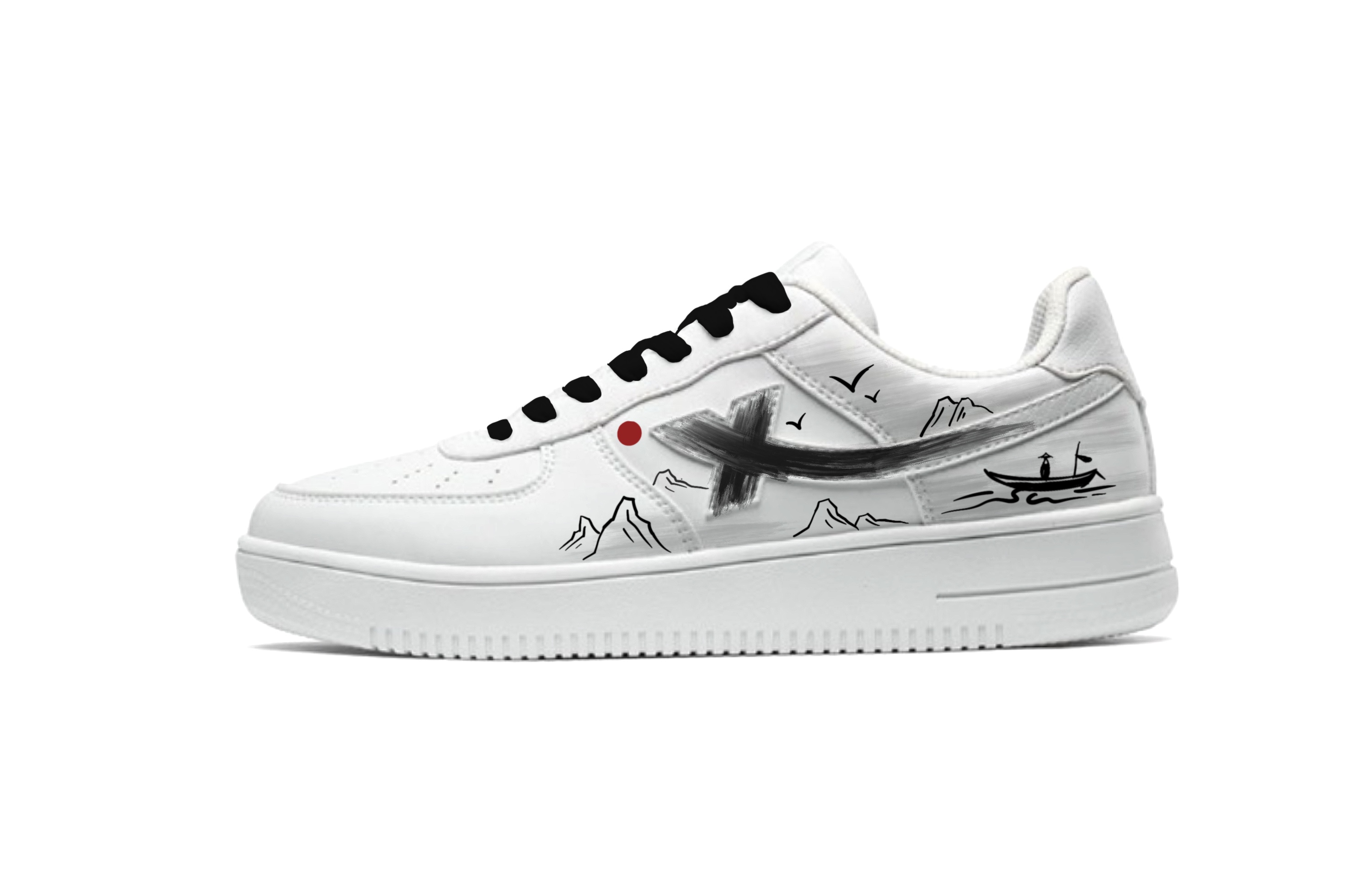 

XTEP Кроссовки Air Force One с нескользящей подошвой, легкие, мужские, белые, черные