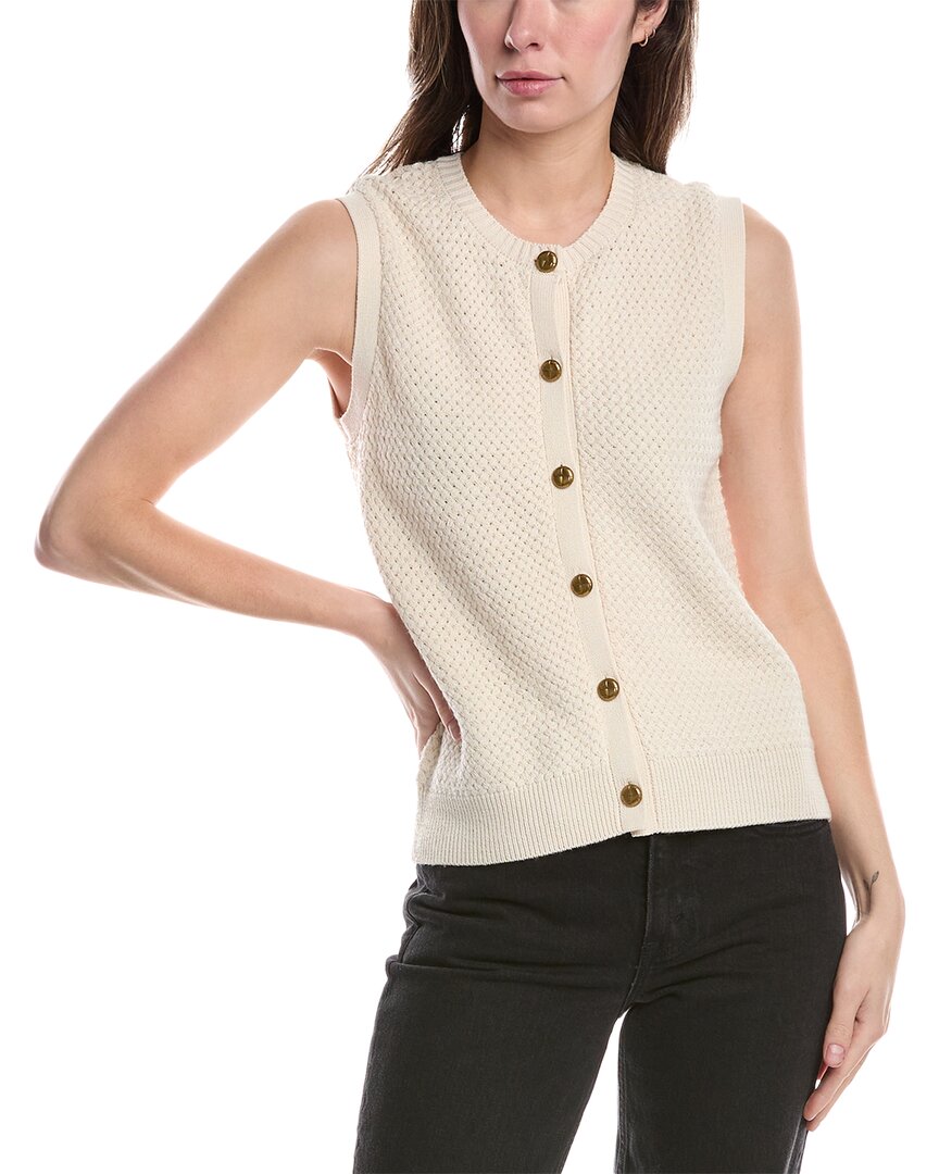 

Кардиган без рукавов Rag & Bone Jax из смеси шерсти, белый