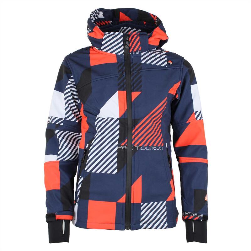 

Мужская куртка Peak Mountain, цвет navy blue/navy blue/orange