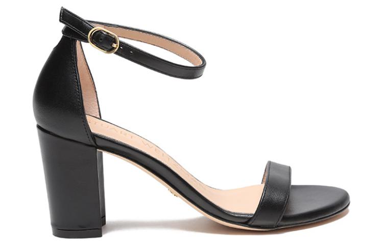 SW NEARLYNUDE Босоножки на одной бретели 8 см Женские Черные Stuart Weitzman, Оригинальная коробка для обуви в комплекте — фото 3