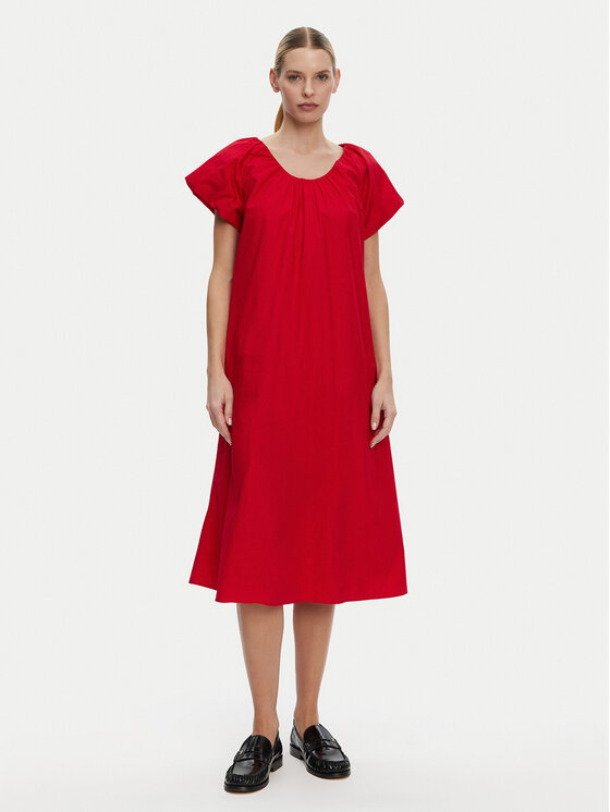 

Летнее платье свободного покроя WW0WW44667 Tommy Hilfiger, красный