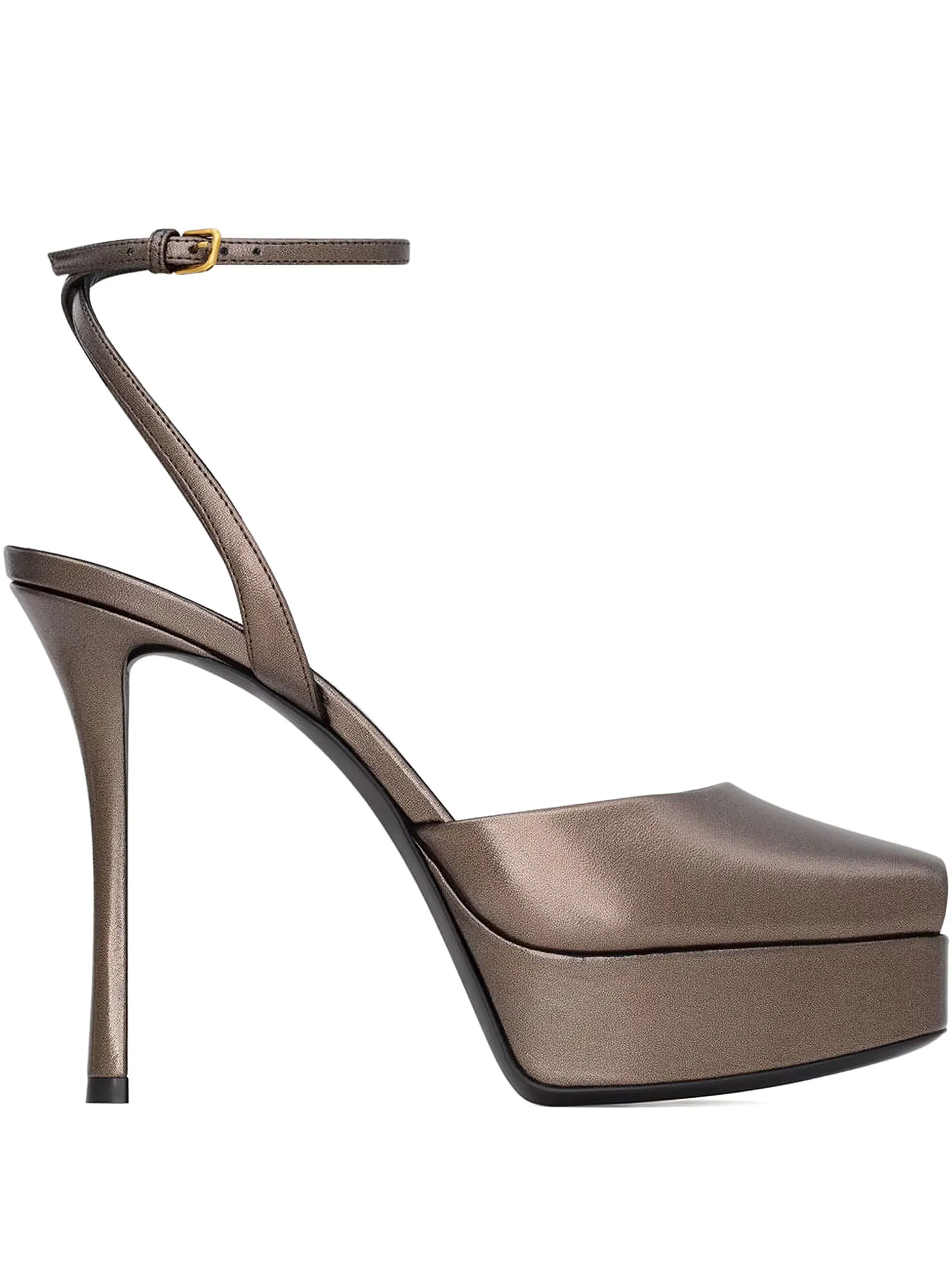Босоножки на платформе Saint Laurent, коричневый