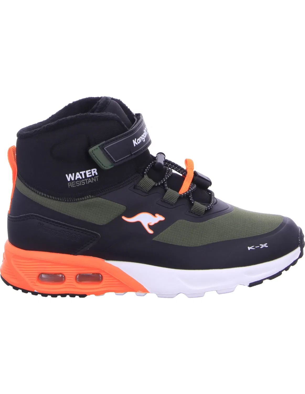 Кроссовки высокие, демисезонные, Kangaroos, military green/neon orange — фото 3