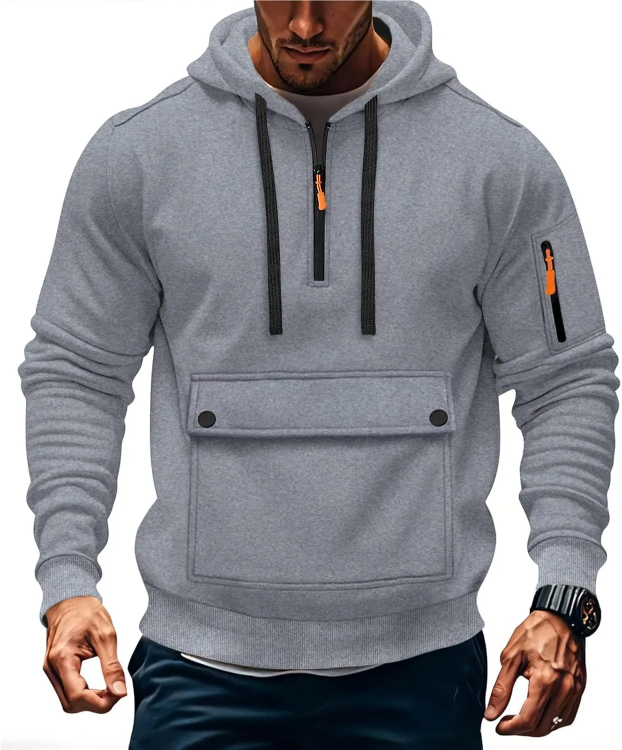 

Мужской худи с капюшоном и карманами