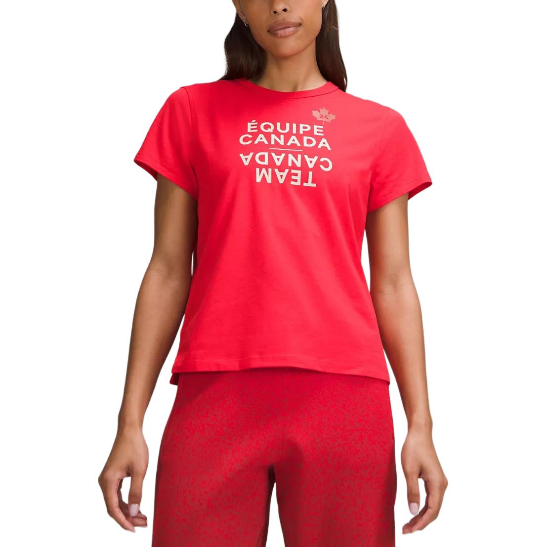 

Футболка Team Canada женская Lululemon, красный