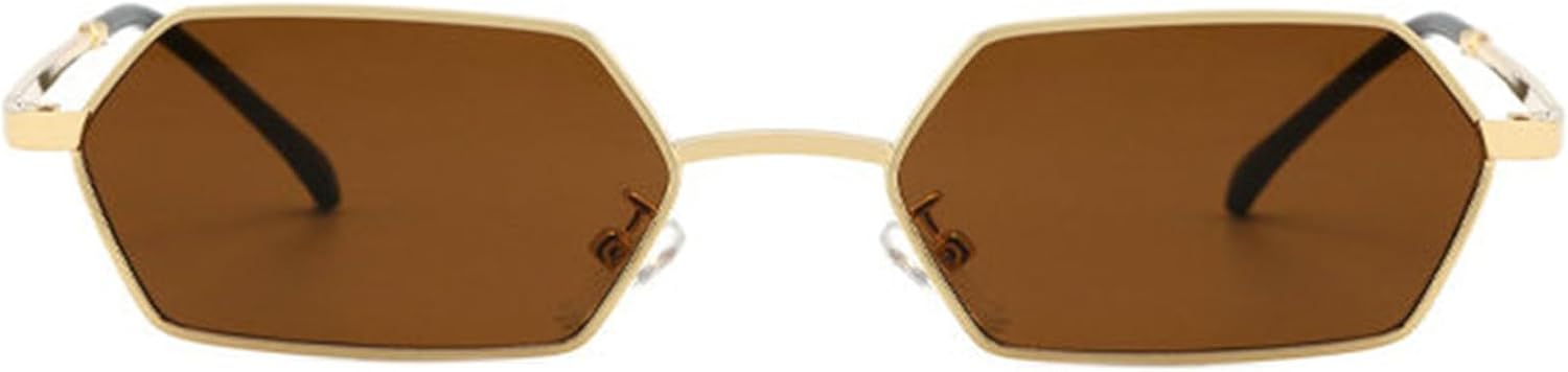 

Солнцезащитные очки Willochra в ретро-стиле с металлической оправой и асимметричным многоугольником, в стиле 90-х, классические, для женщин и мужчин, для активного отдыха, модель F27, Tea