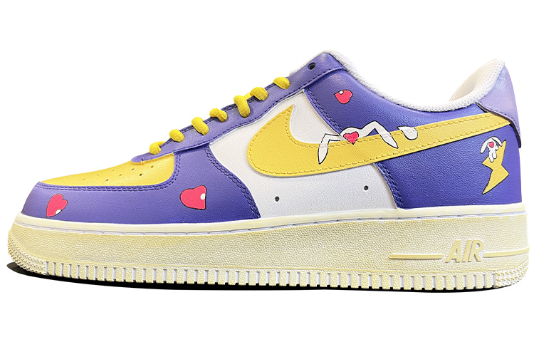 

Кроссовки Nike Air Force 1 Skateboard Shoes Women's Low-Top Blue Yellow