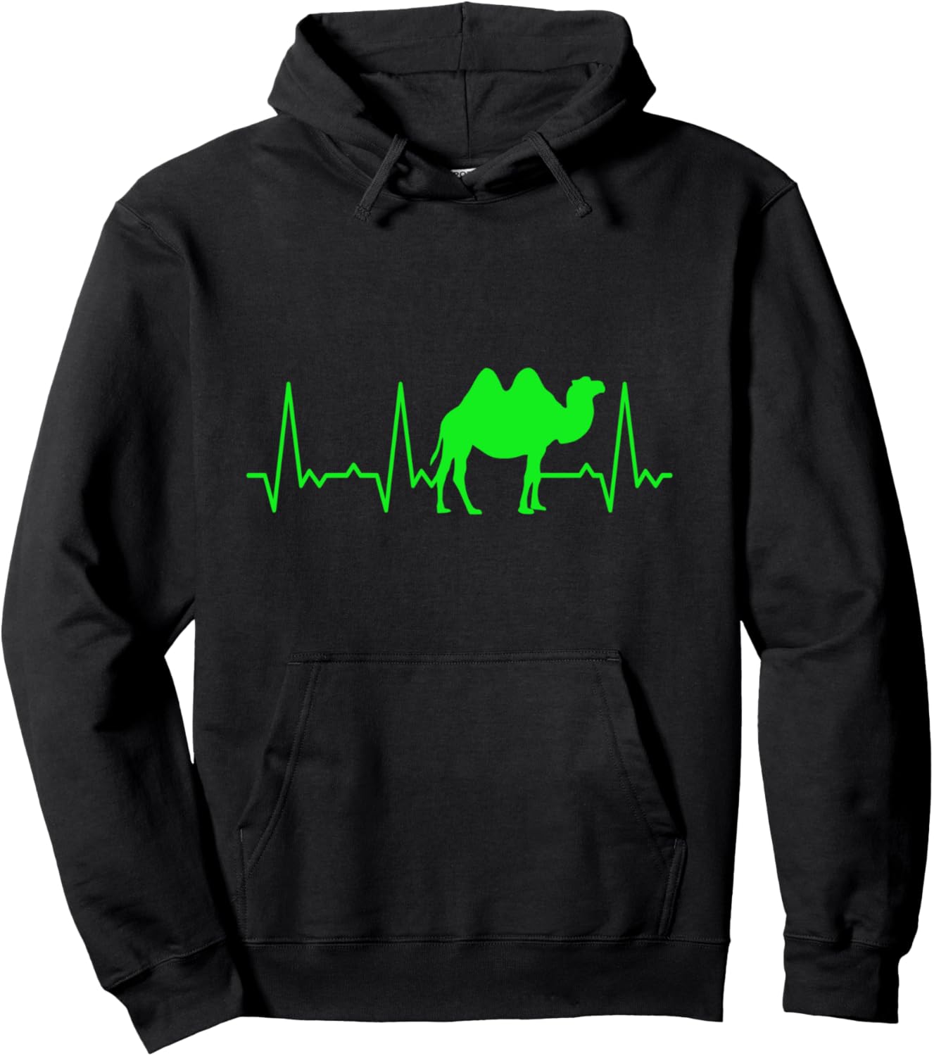 

Толстовка Heartbeat Camel Hoodie Heartbeat Graphic Gifts For Women, Men, And Kids, черный