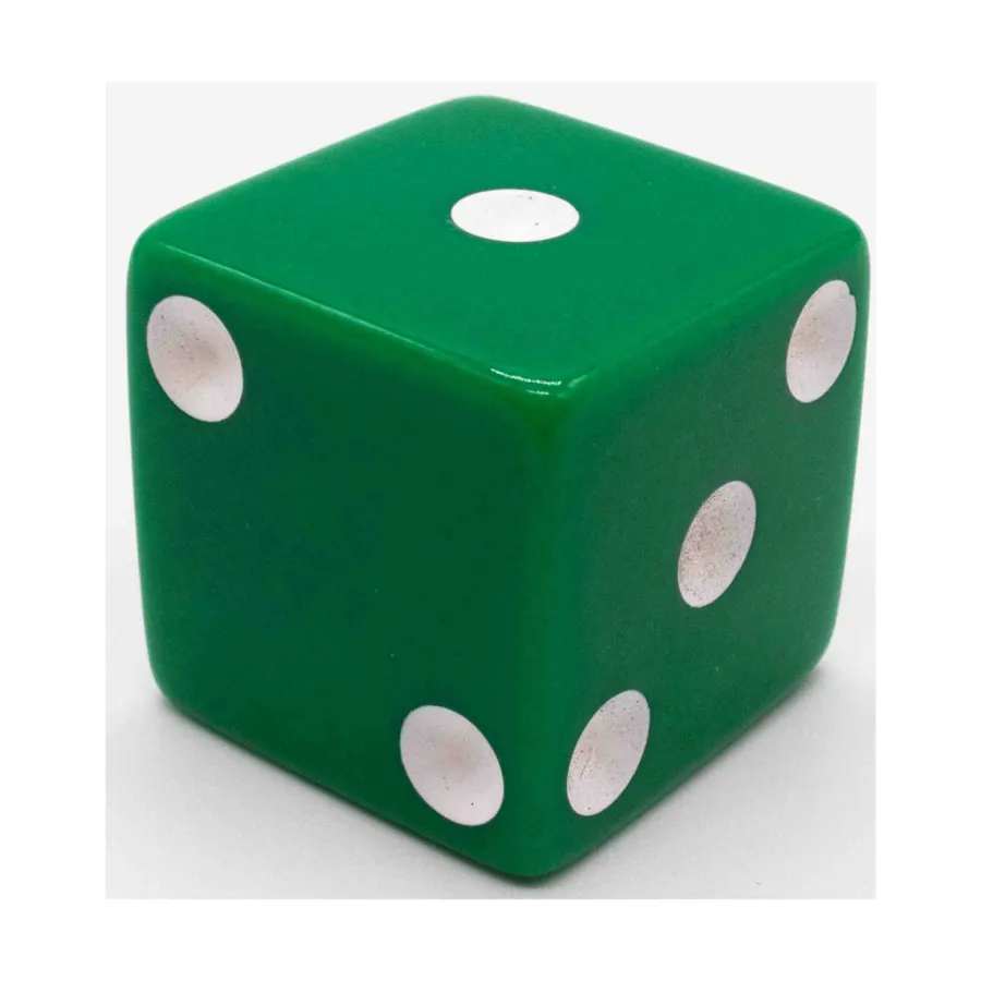 

Джамбо d6 — зеленый (с шипами), Dice - Jumbo Opaque (Koplow)