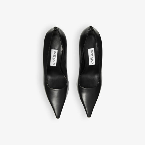 Туфли-Лодочки Ixia 80 из кожи на каблуке с логотипом Jimmy Choo, черный — фото 2