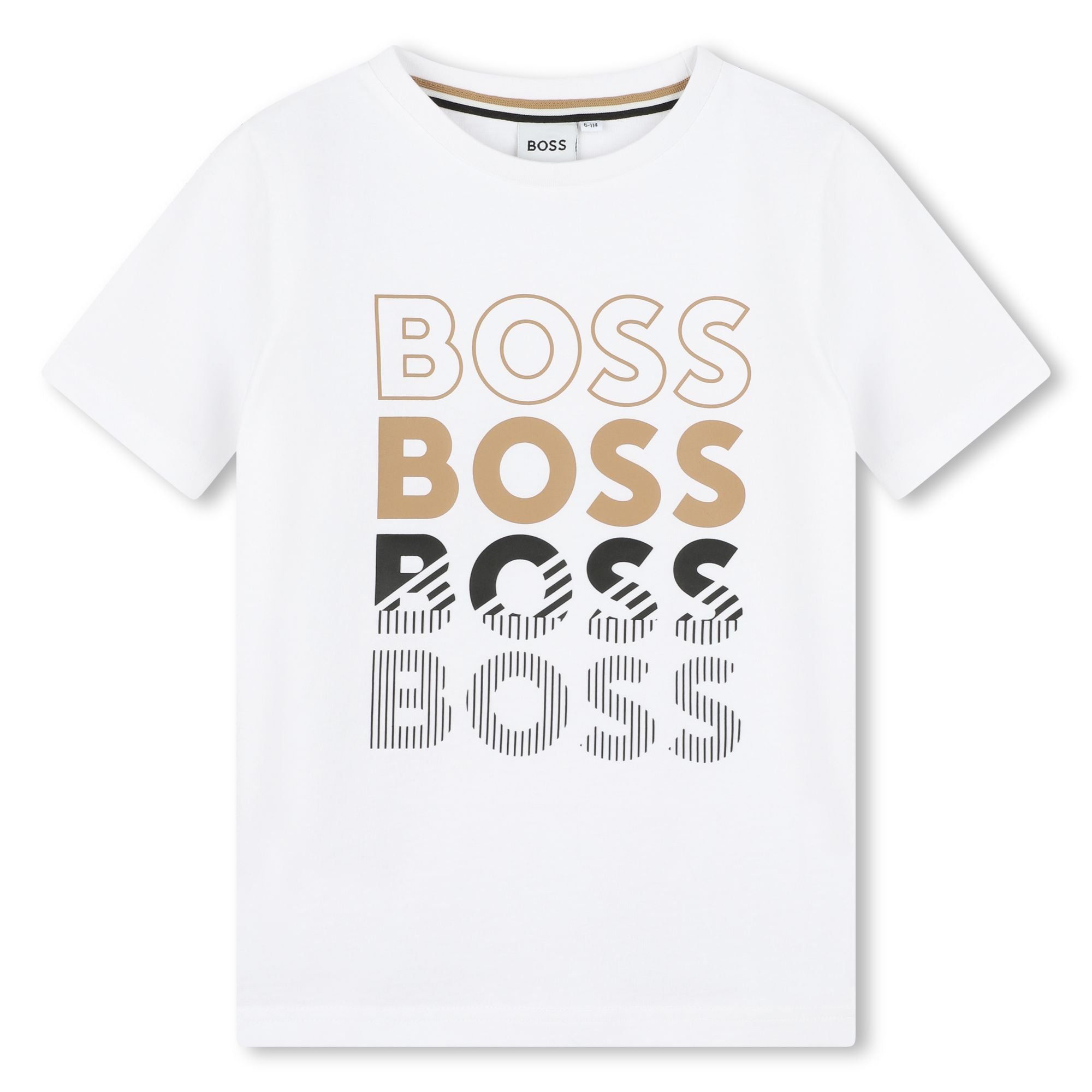 

Белая футболка с логотипом BOSS, белый