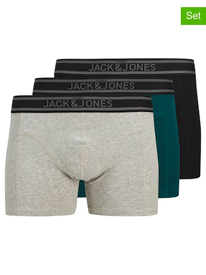 

Трусы боксеры Jack & Jones, цвет grau/grün/schwarz