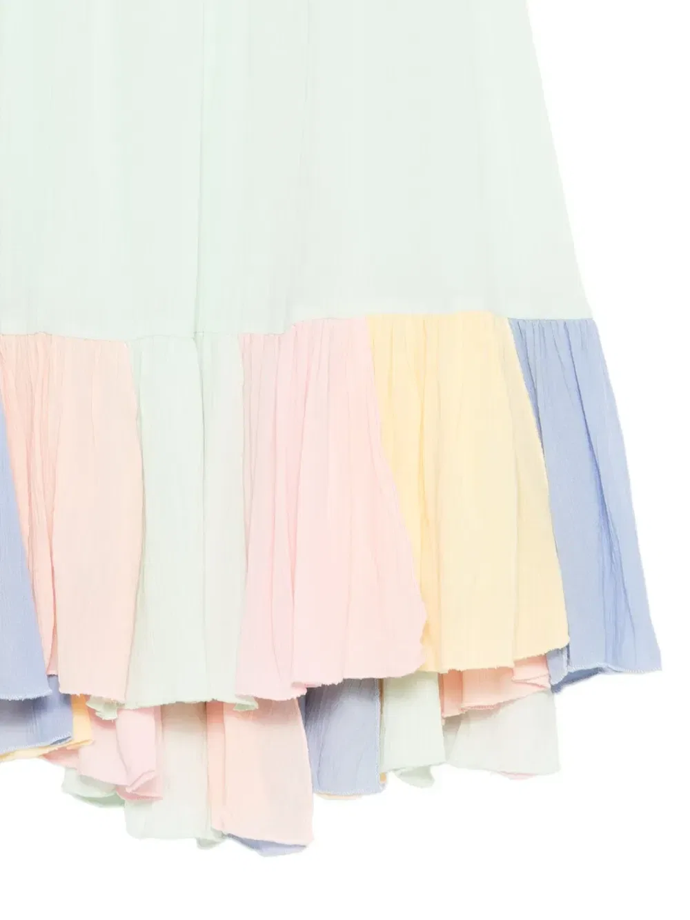 Платье в стиле колор-блок с оборками Stella McCartney Kids, зеленый — фото 3