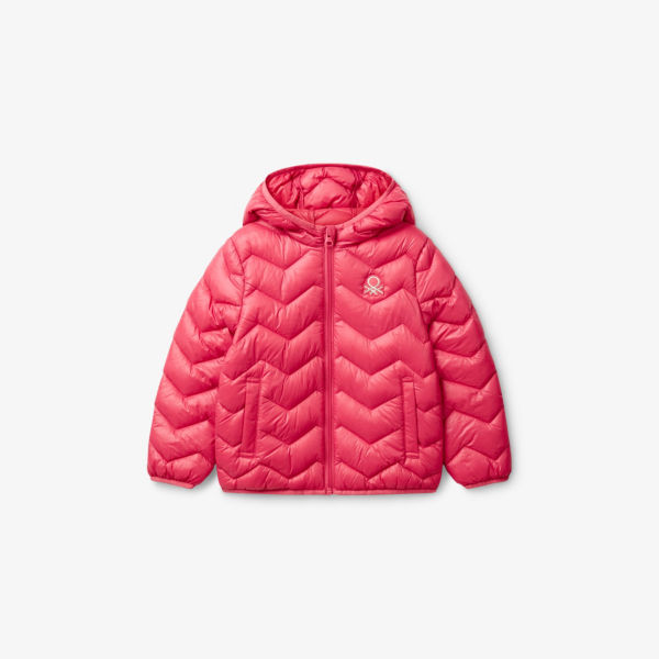 

Куртка утепленная Benetton с капюшоном, красный