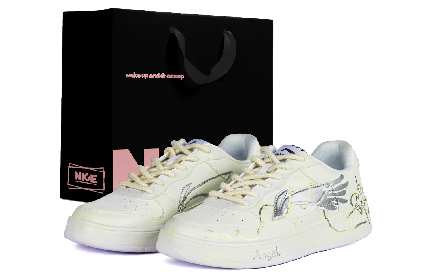 

Понтонные лодки устойчивые к истиранию дышащие увеличивающие высоту низкие кроссовки для скейтборда Unisex белый желтый LINING, белый желтый