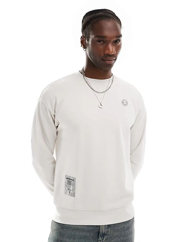 

Вязаный джемпер с логотипом Aape by A Bathing Ape серого цвета